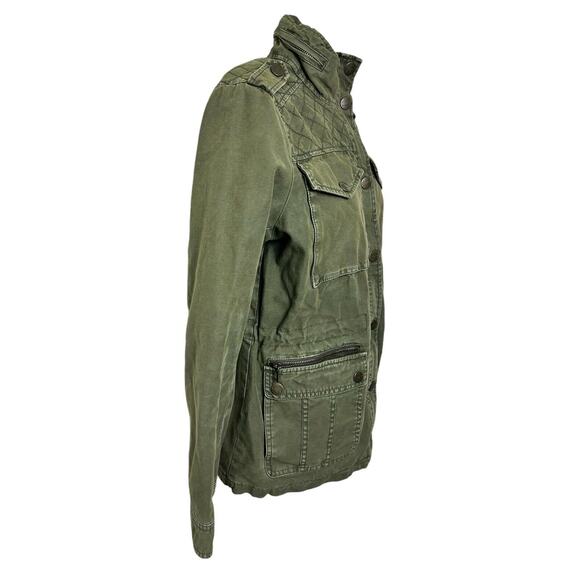 Levi's Women's Jacket Size Small Army Green Cotton Button Front Utility Style - Picture 4 of 6